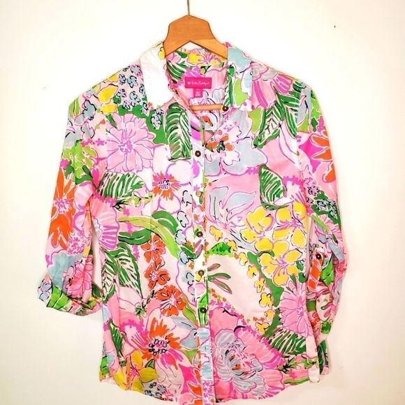 Lilly Pulitzer for Target Long Sleeve Button Down - Picture 1 of 5